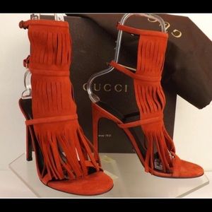 Gucci Becky Fringe Gladiator Heel
